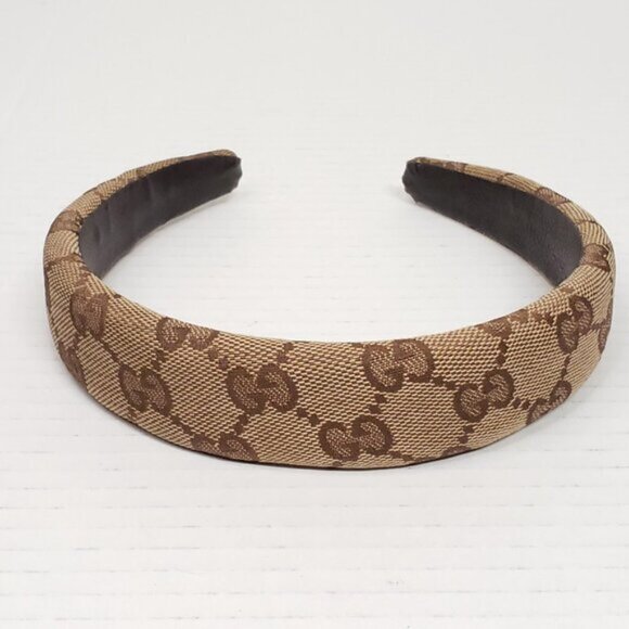 Handmade Repurposed Gucci Headband Made from Authentic Gucci Bag Canvas - Picture 1 of 6